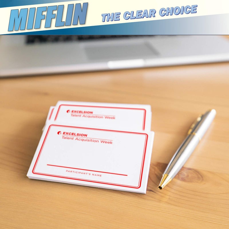 Mifflin-USA Name Badge Inserts, 2.25x3.5" or 3.5x2.25" Badge Inserts (120 Cardstock Refills, 15 Sheets), Compatible with Inkjet, Laser Printer, and Printable Badge Inserts - Image 5